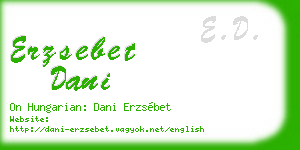 erzsebet dani business card