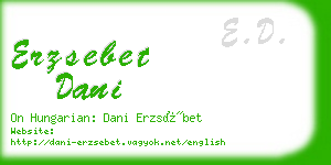 erzsebet dani business card